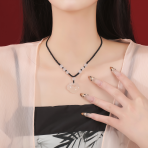 Natural Chalcedony Ruyi Auspicious Cloud Pendant - Image 3