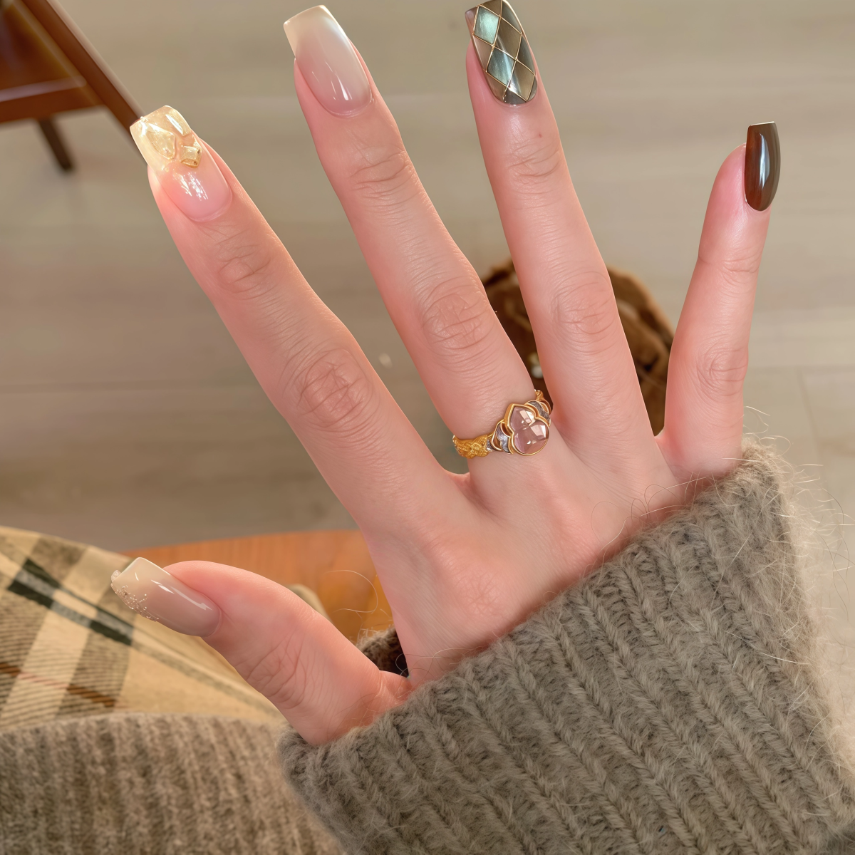 Purple Dawn Enamel Ring - Image 2